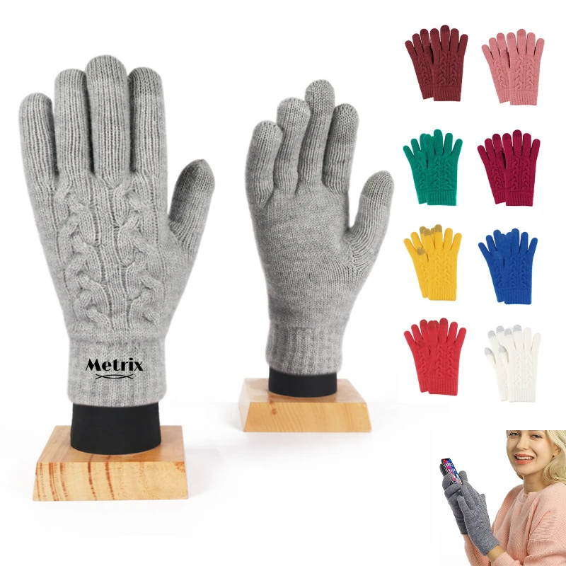 winter knit touchscreen gloves
