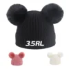 kids' double pom pom knit hat