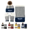 kids' winter knit hat, scarf, and gloves set