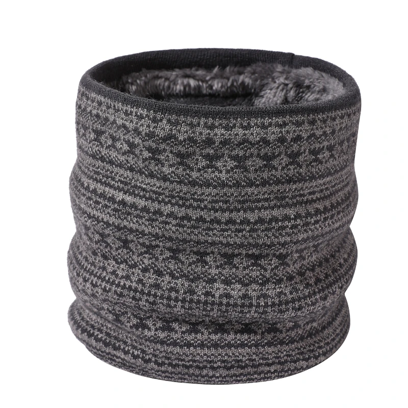 winter knit fleece lined neck warmer