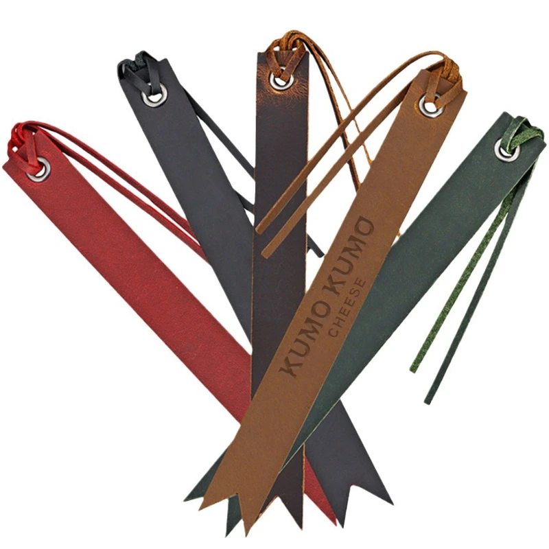 vintage leather bookmark
