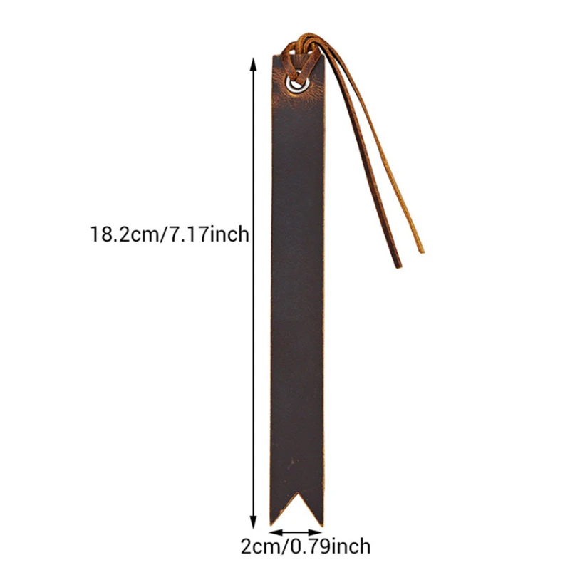 vintage leather bookmark
