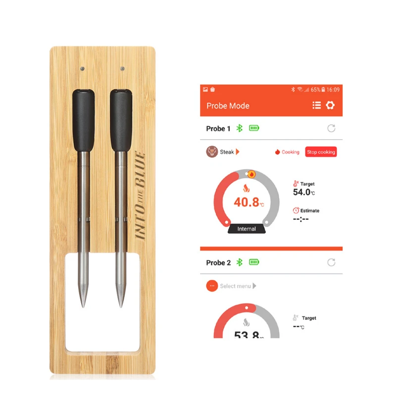 dual probe wireless smart food thermometer