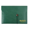vegan leather string tie document folder