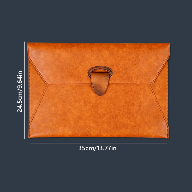 classic leather document folder with magnetic closure