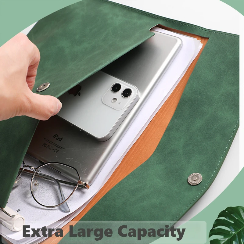 classic leather business document folder