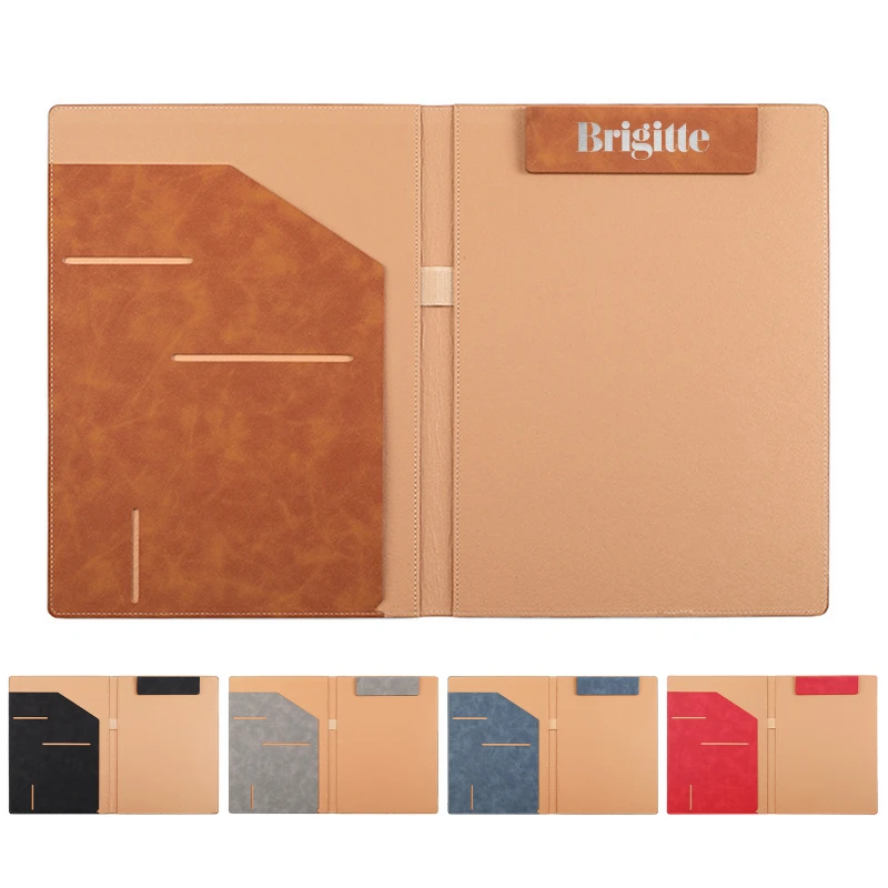business padfolio portfolio folder with magnetic clip
