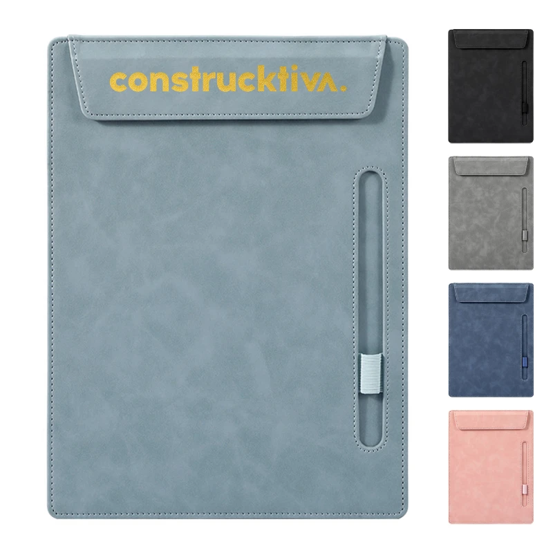 magnetic leather clipboard with pen slot