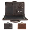 full grain leather padfolio briefcase