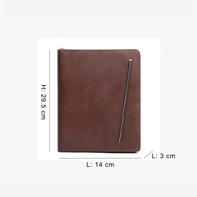 full grain leather multi function padfolio