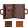 full grain leather padfolio with handle