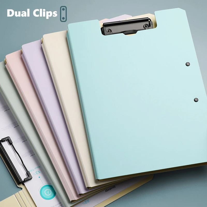 a4 dual clip folding clipboard folder