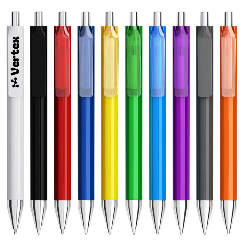 wide clip retractable click gel pen