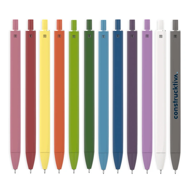 minimalist soft touch click gel pen