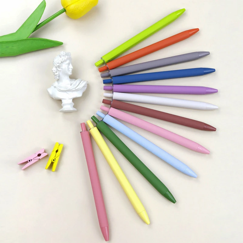 minimalist soft touch click gel pen