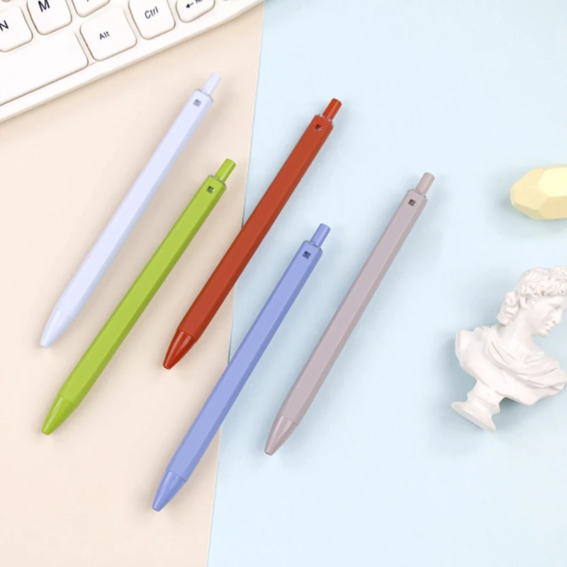 minimalist soft touch click gel pen