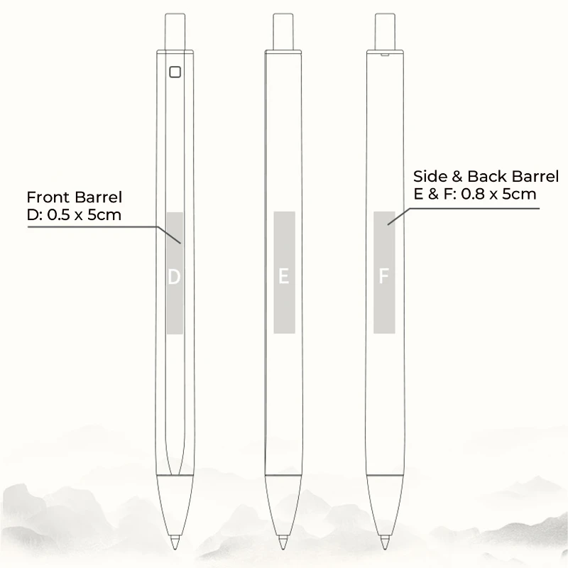 minimalist soft touch click gel pen