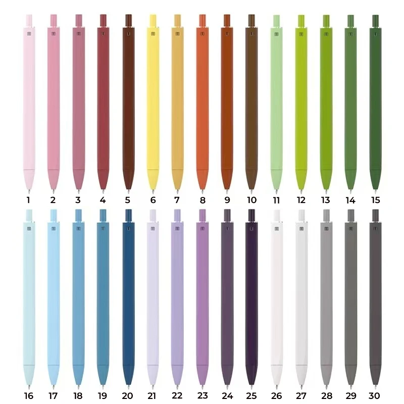 minimalist soft touch click gel pen