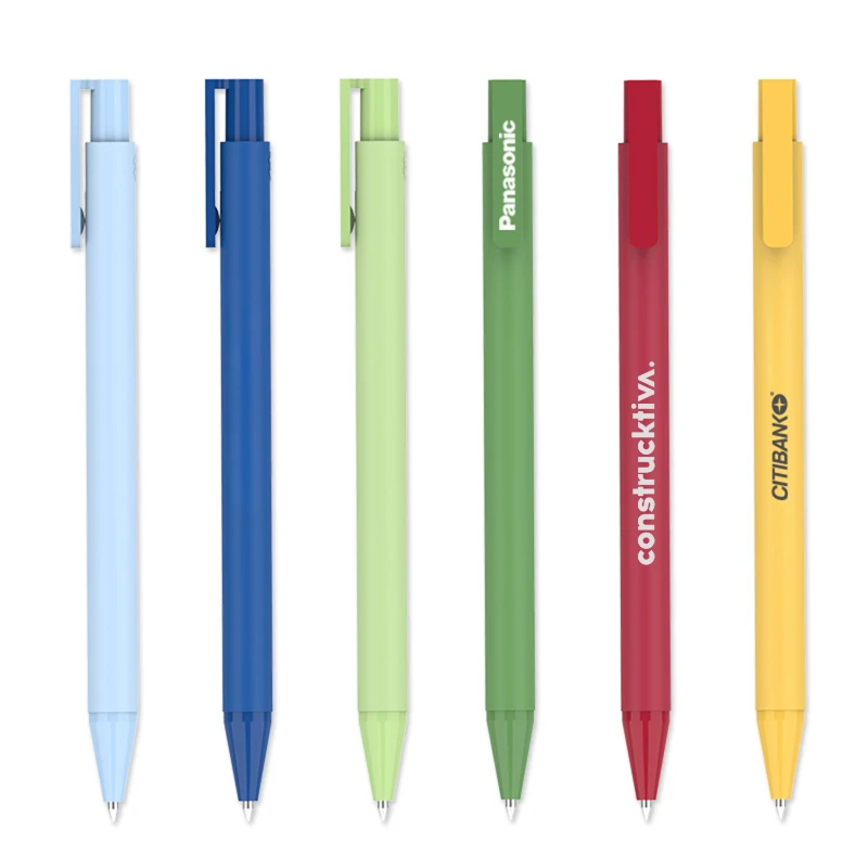 weighted matte soft touch click gel pen