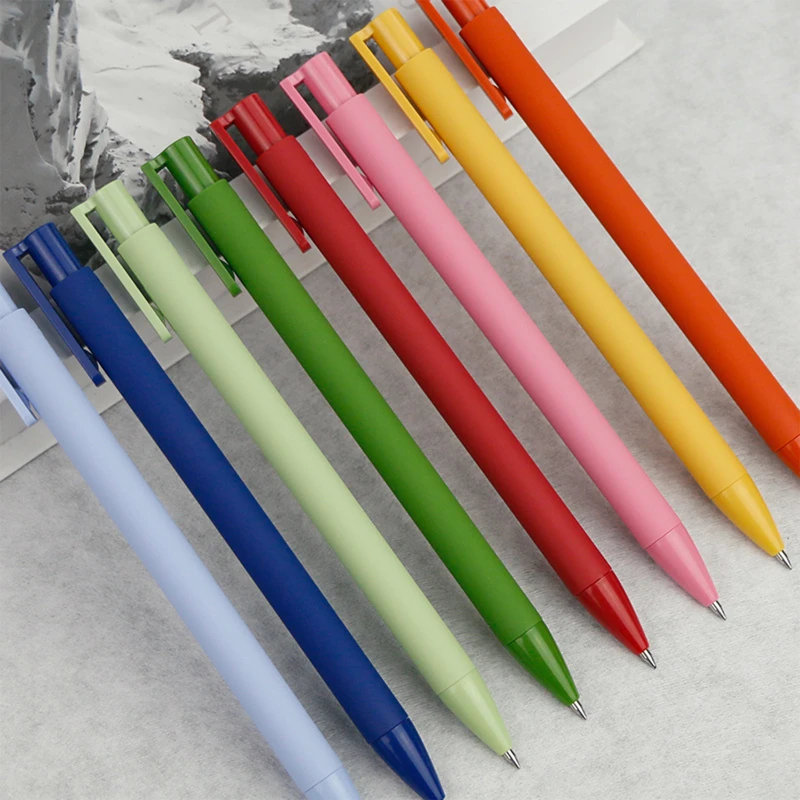 weighted matte soft touch click gel pen