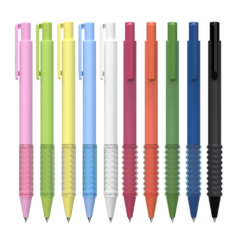 ergonomic soft grip click gel pen