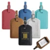 textured vegan leather privacy luggage tag