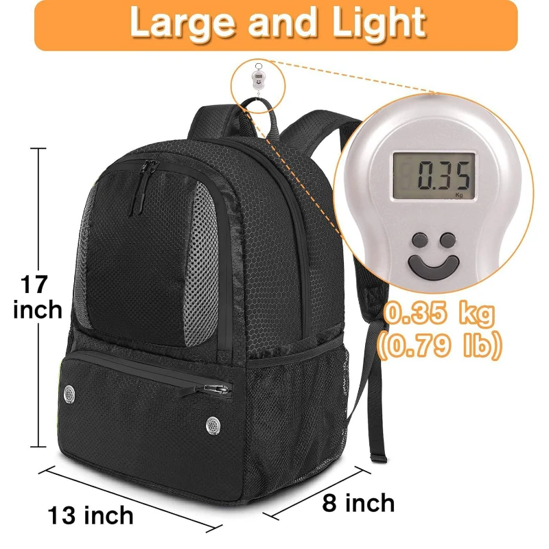 lightweight multi compartment soccer backpack