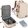 minimalist multi compartment travel laptop backpack