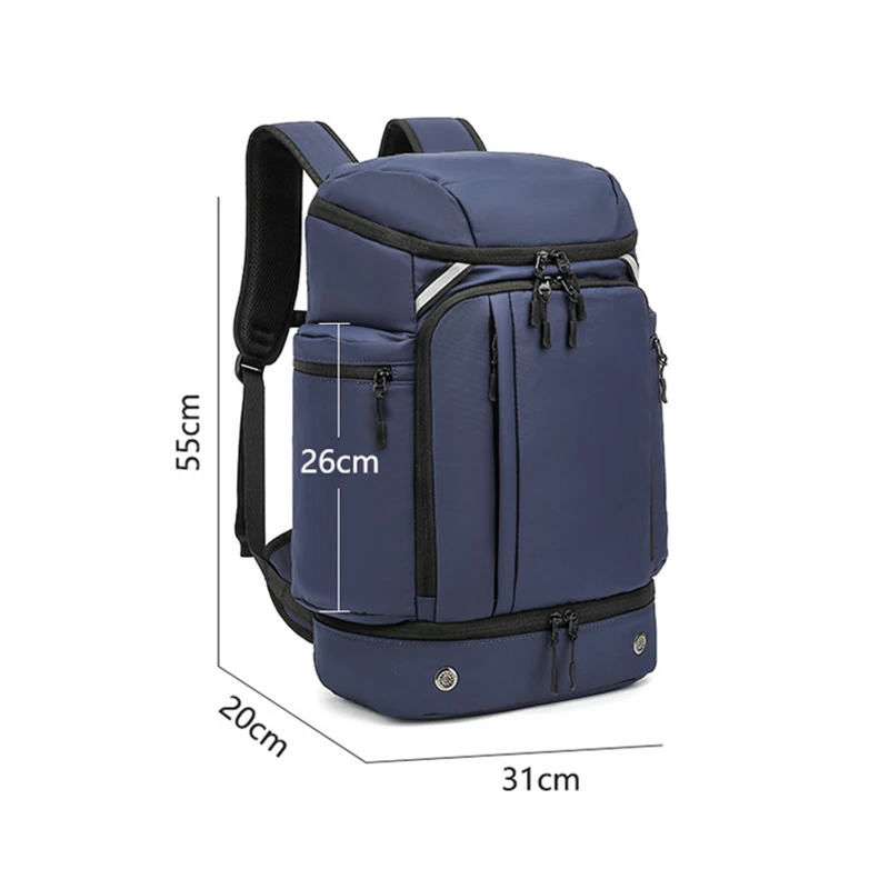 sleek large capacity travel backpack with shoe compartment