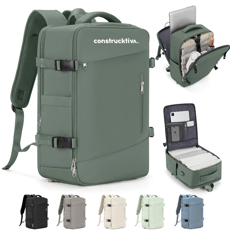 sleek oxford travel laptop backpack