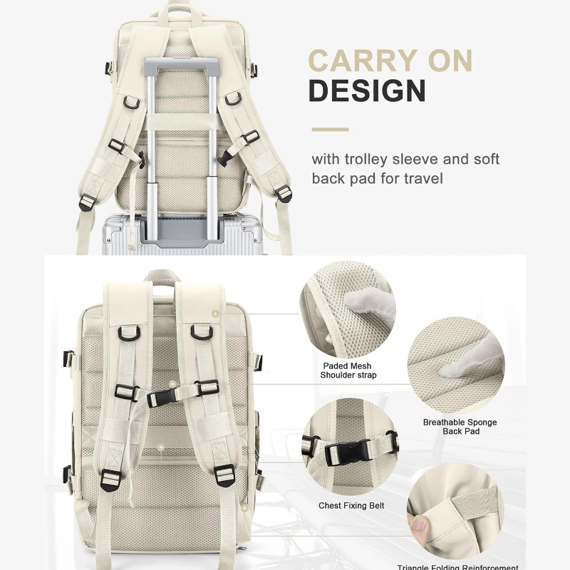 sleek oxford travel laptop backpack