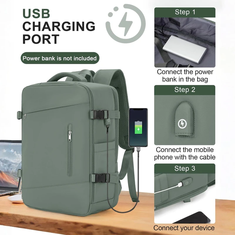 sleek oxford travel laptop backpack