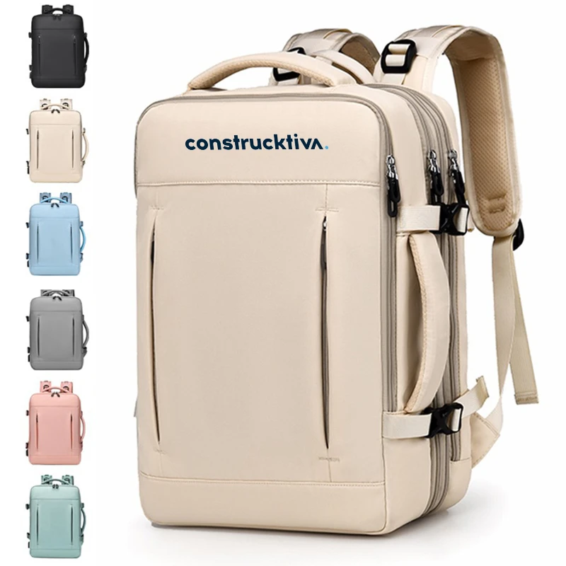 expandable water resistant nylon travel laptop backpack