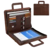 executive full grain leather rfid laptop padfolio