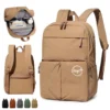 multi pocket nylon commuter laptop backpack