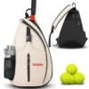 ergonomic oxford sports tennis sling backpack