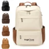 minimalist vegan leather travel laptop backpack