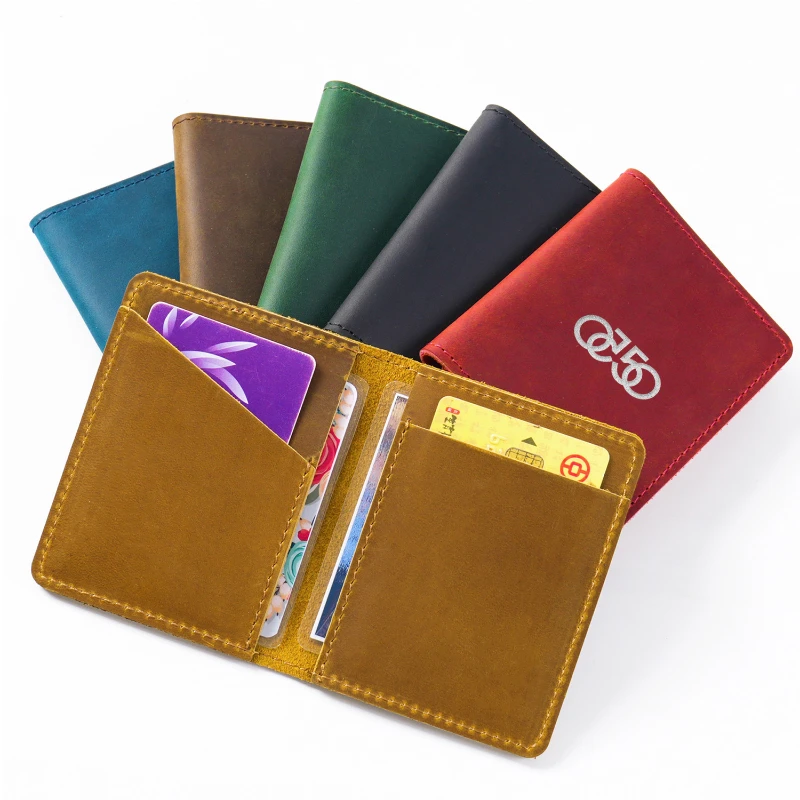 classic full grain leather card wallet