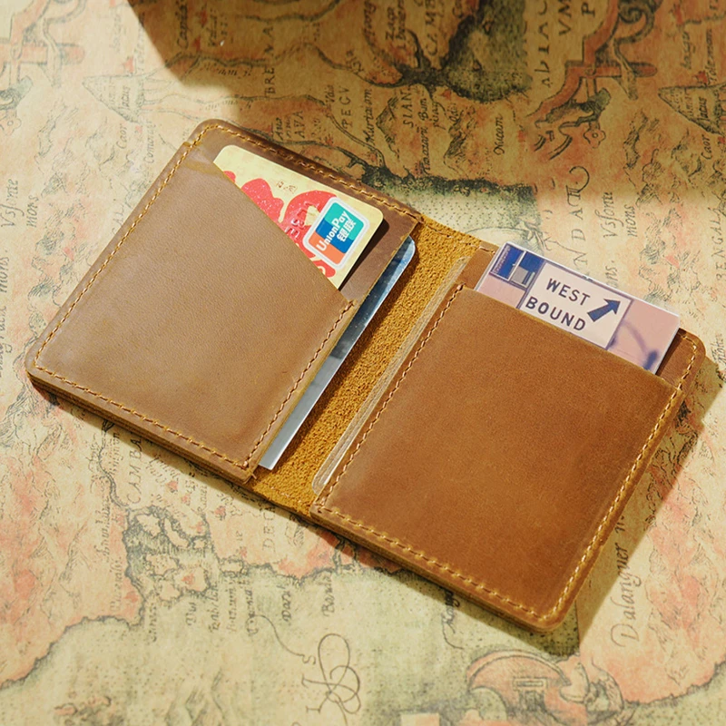 classic full grain leather card wallet