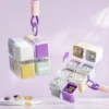 magnetic cube 7 day pill organizer with lanyard