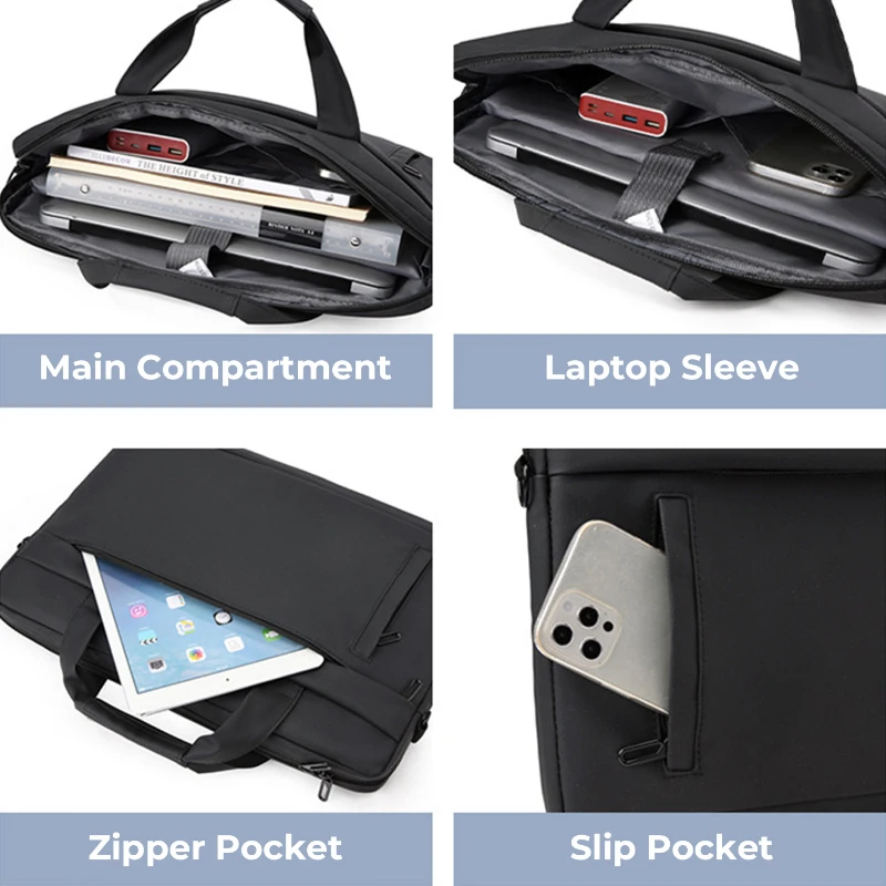 water resistant oxford laptop shoulder bag