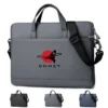slim vegan leather laptop sleeve with shoulder strap
