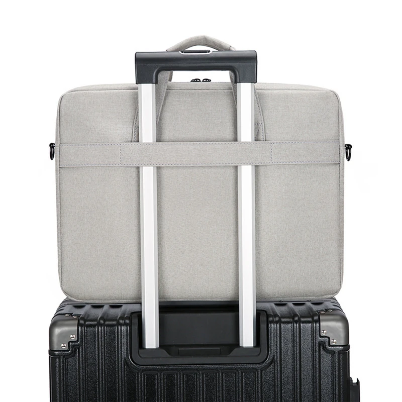 15.6" multi compartment laptop shoulder bag