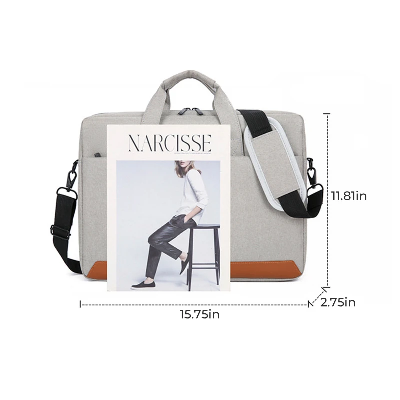 15.6" multi compartment laptop shoulder bag