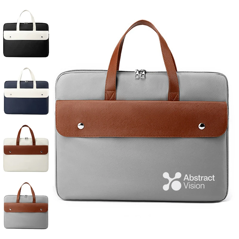 15.6" vegan leather laptop briefcase