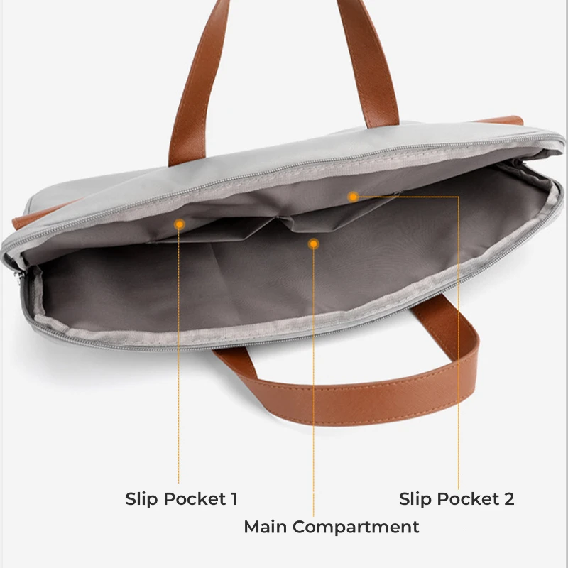 15.6" vegan leather laptop briefcase