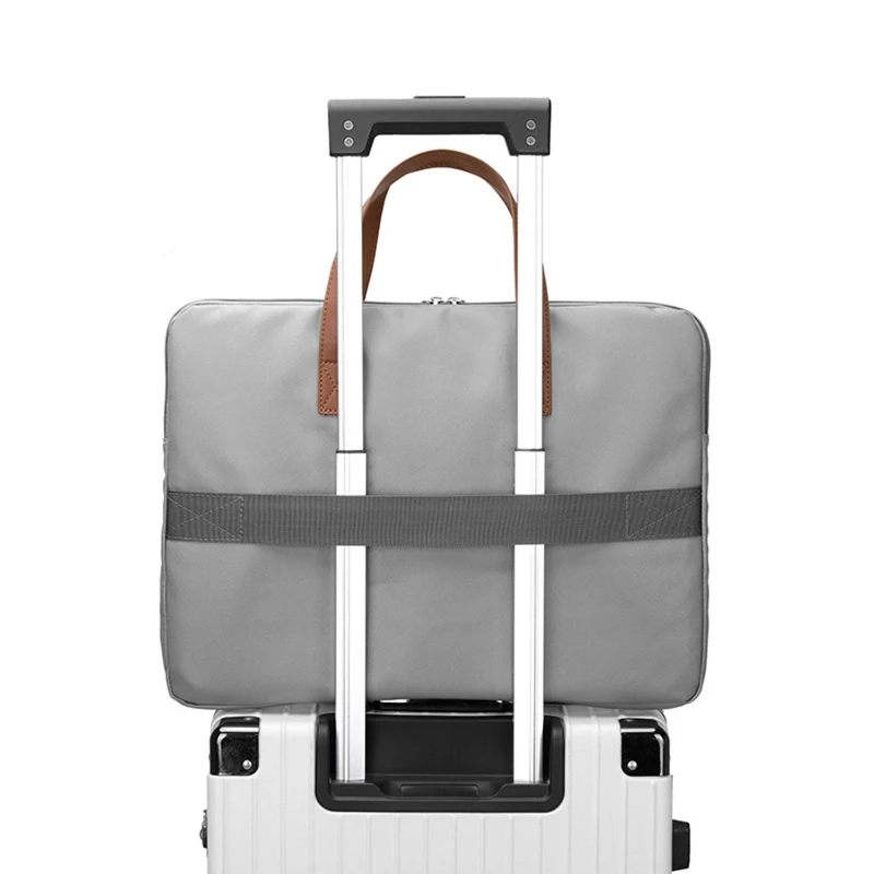 15.6" vegan leather laptop briefcase