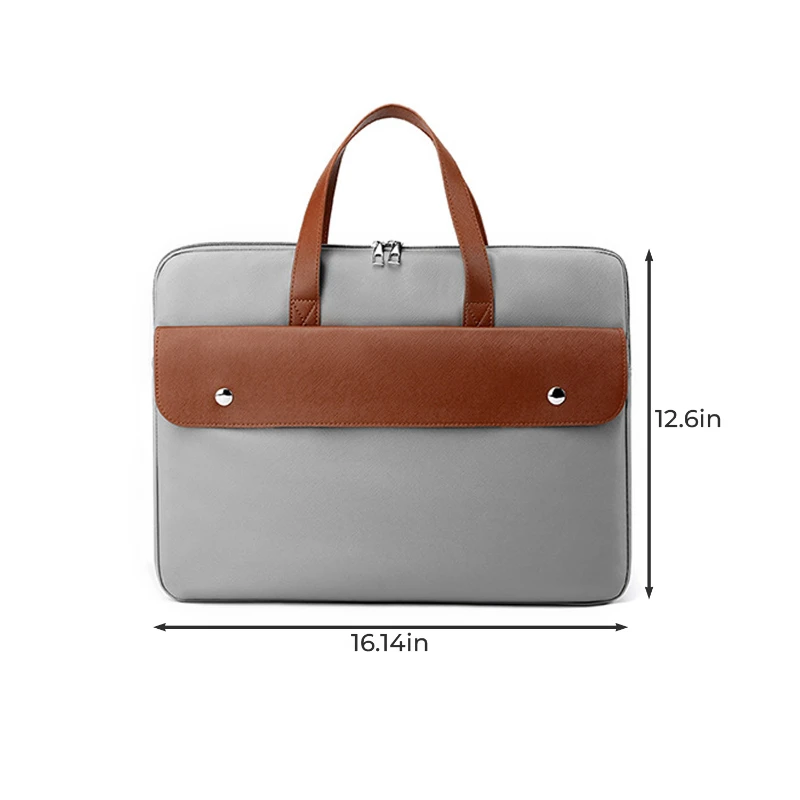 15.6" vegan leather laptop briefcase
