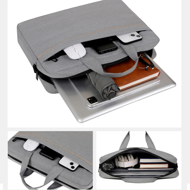 large capacity slim laptop shoulder bag