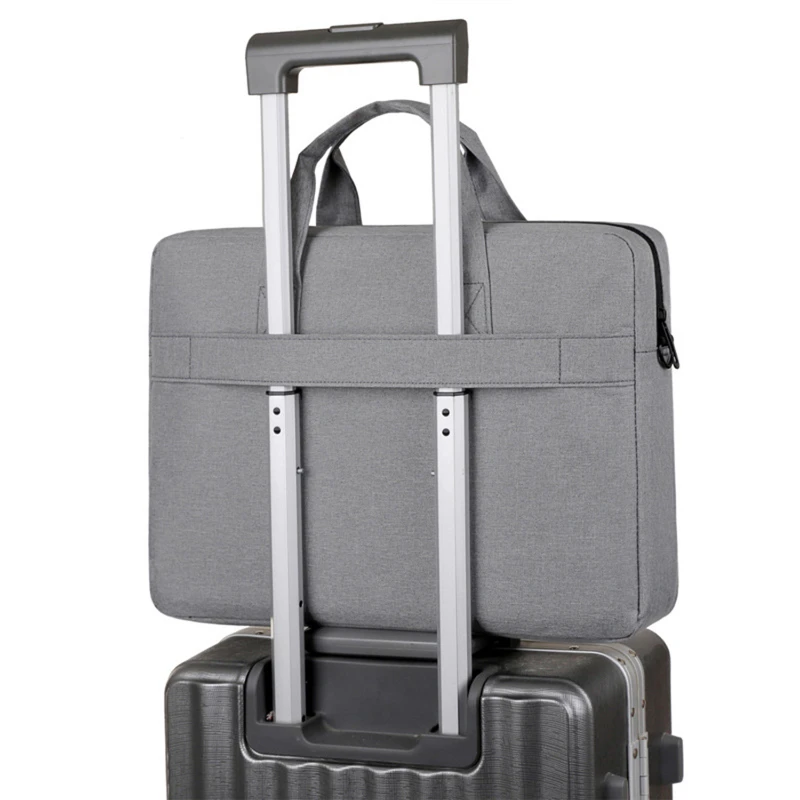 large capacity slim laptop shoulder bag